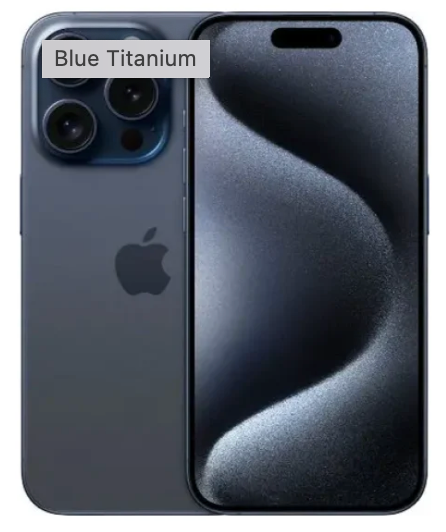 iPhone 15 Pro 128GB - Blue Titanium