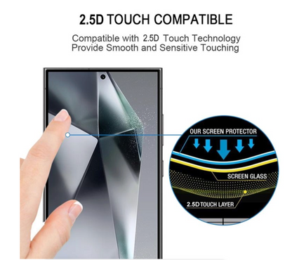 5D Tempered Glass Screen Protector Compatible with Samsung Galaxy S25 Ultra