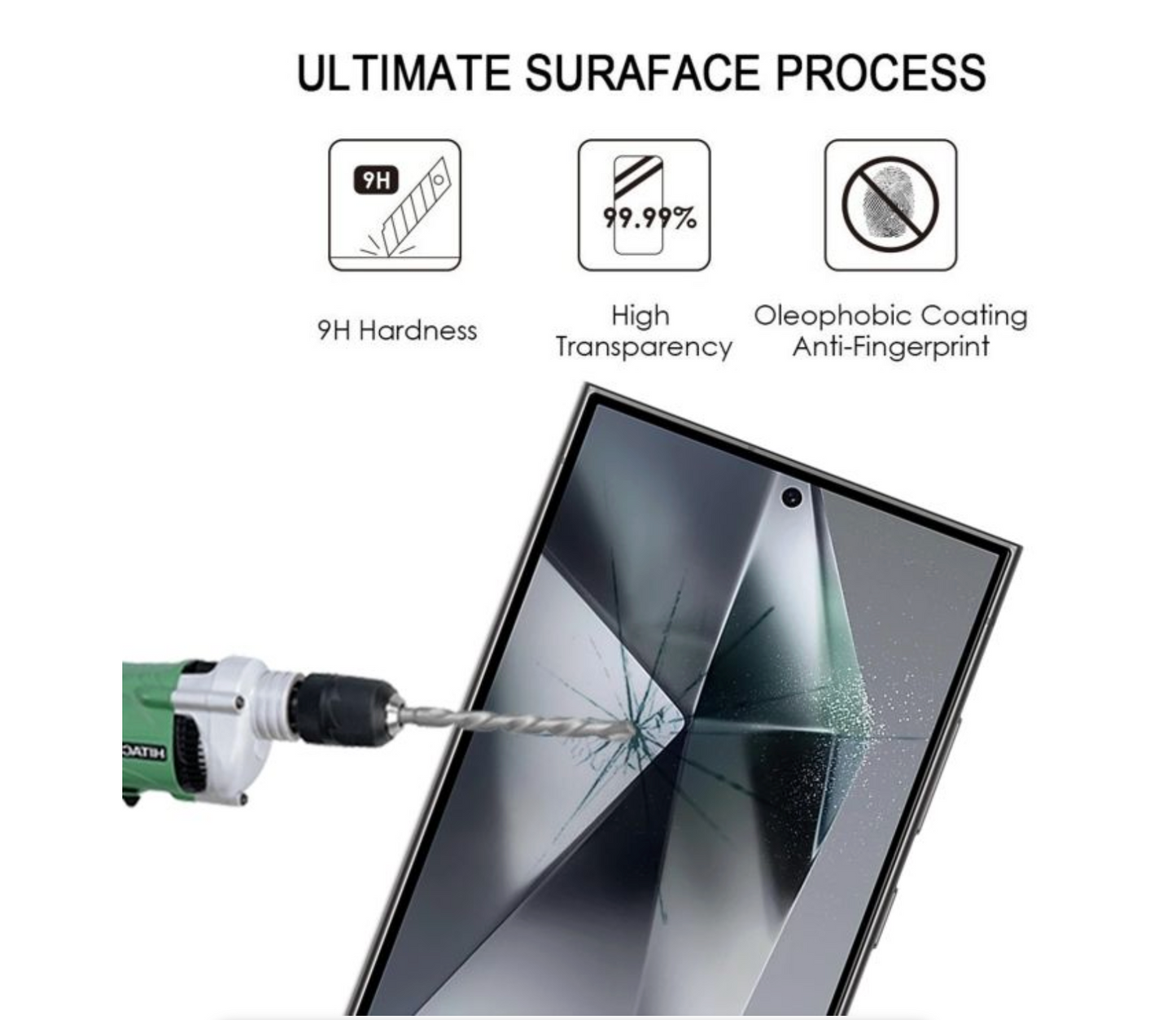 5D Tempered Glass Screen Protector Compatible with Samsung Galaxy S25 Ultra