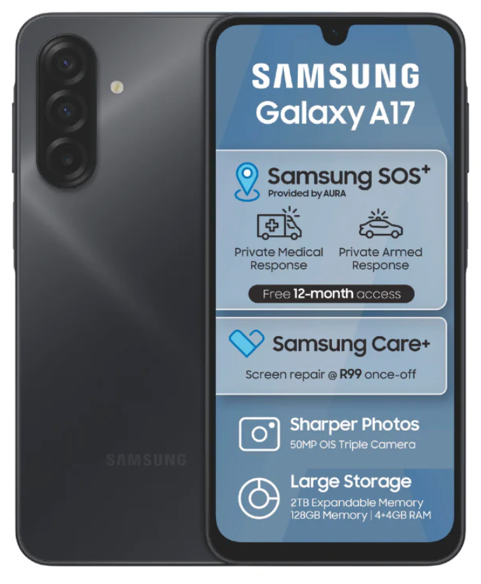 Samsung A17 4G 128GB - Black/White/Light Blue