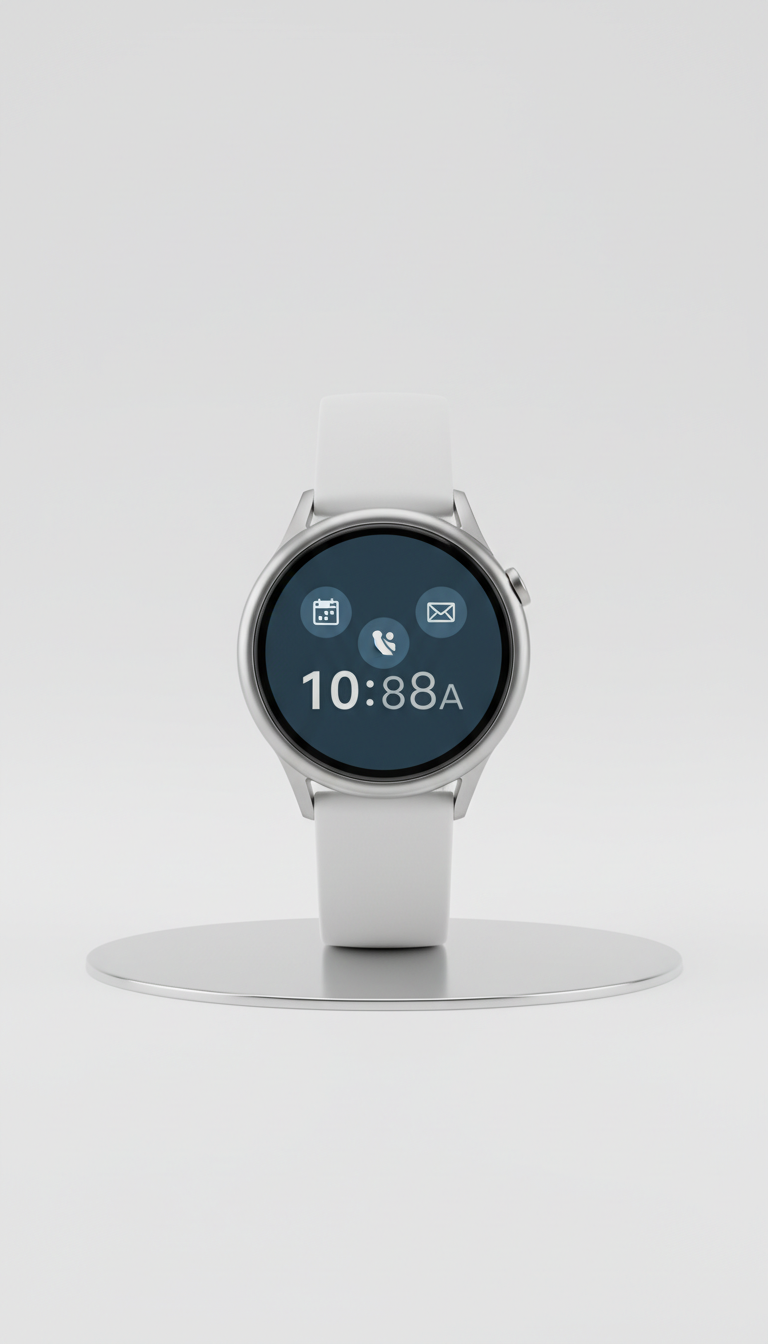 Smartwatch with Cloud White Strap