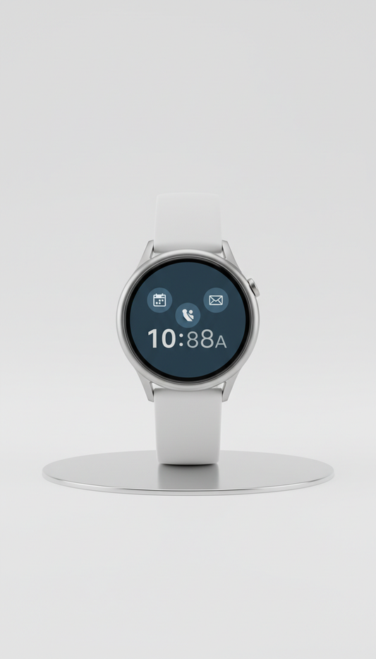 Smartwatch with Cloud White Strap